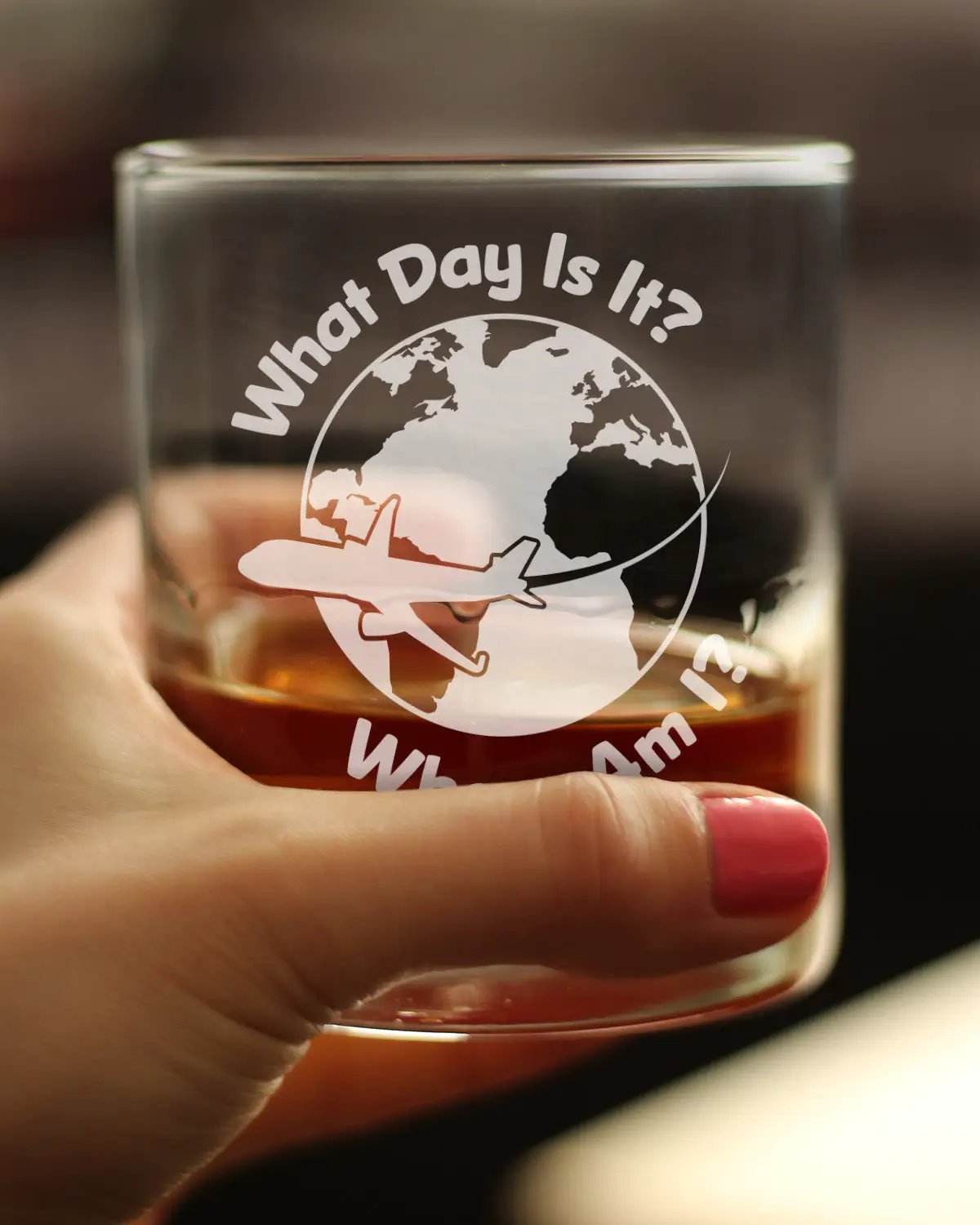 Whiskey Rocks Glass | Etched Text | Dishwasher Safe | 10 Oz