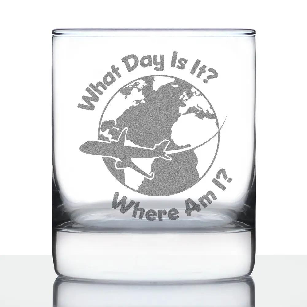 Whiskey Rocks Glass | Etched Text | Dishwasher Safe | 10 Oz