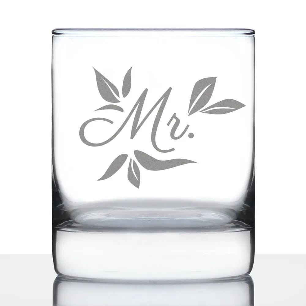 Etched Rocks Glass | 10 oz Whiskey Glass | Dishwasher Safe | Mr. Old Fashioned
