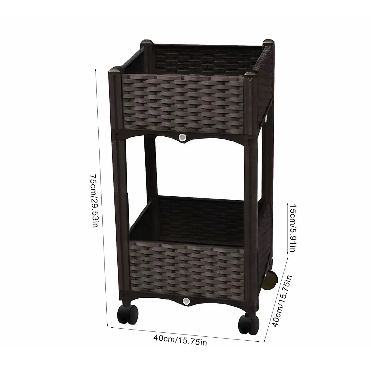 Raised Garden Bed with Wheels Standing Planter Beds for Outdoor Plants Tomato Flower Vegetable Garden from PriceLows™