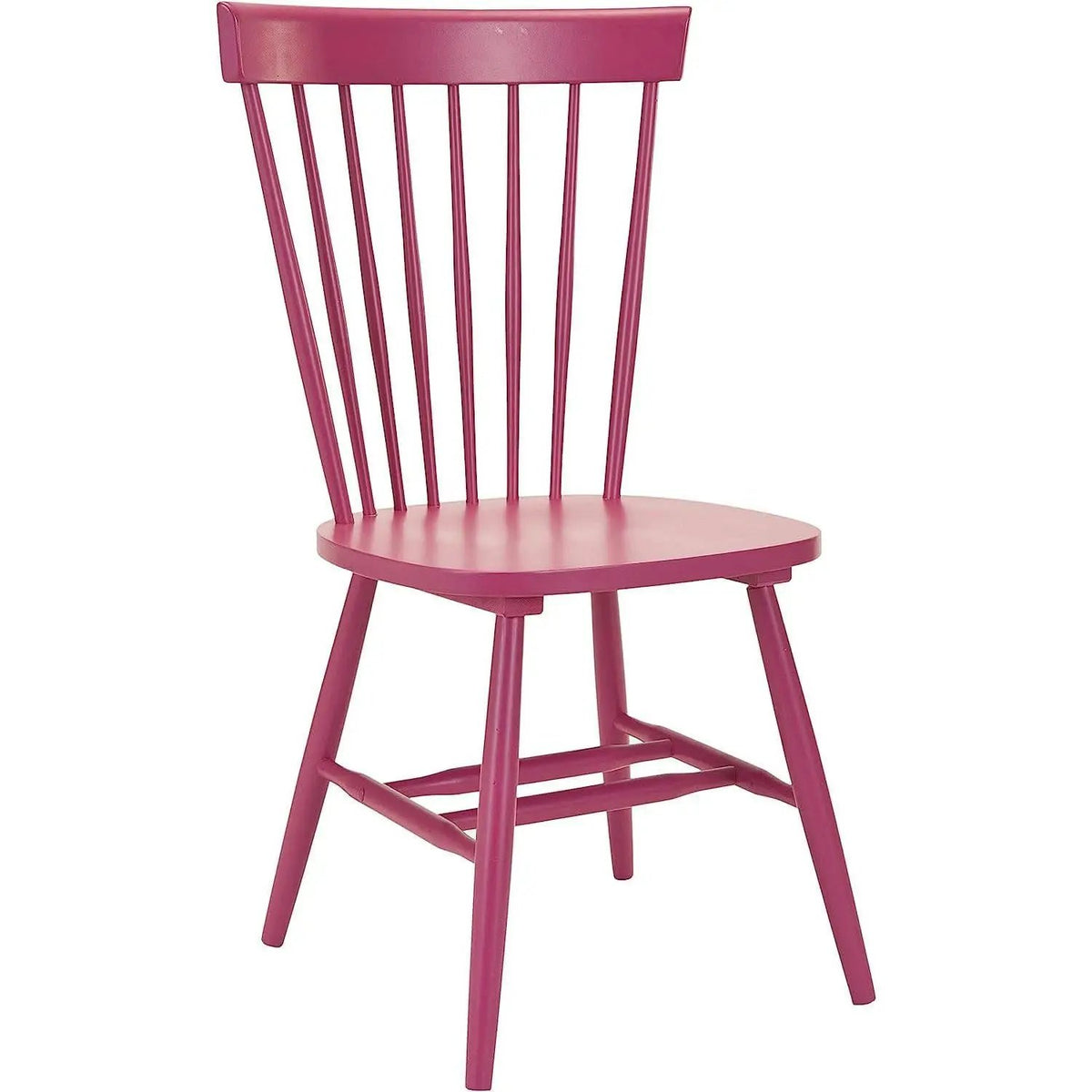 Raspberry Pink Spindle Side Chair Set of 2 Solid Oak from PriceLows™