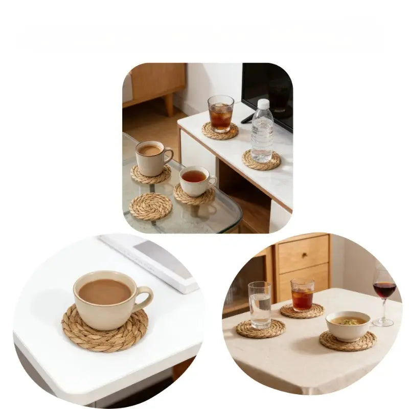 Rattan Placemats | Handwoven Round | PriceLows™