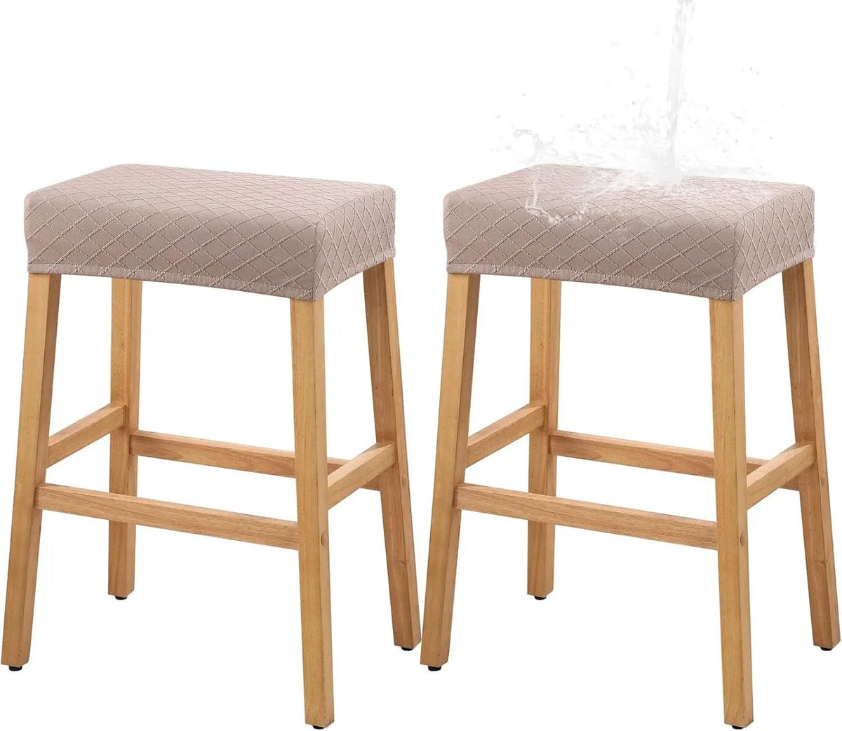 Rectangular Bar Stool Covers 2 Pack Waterproof Stretch from PriceLows™