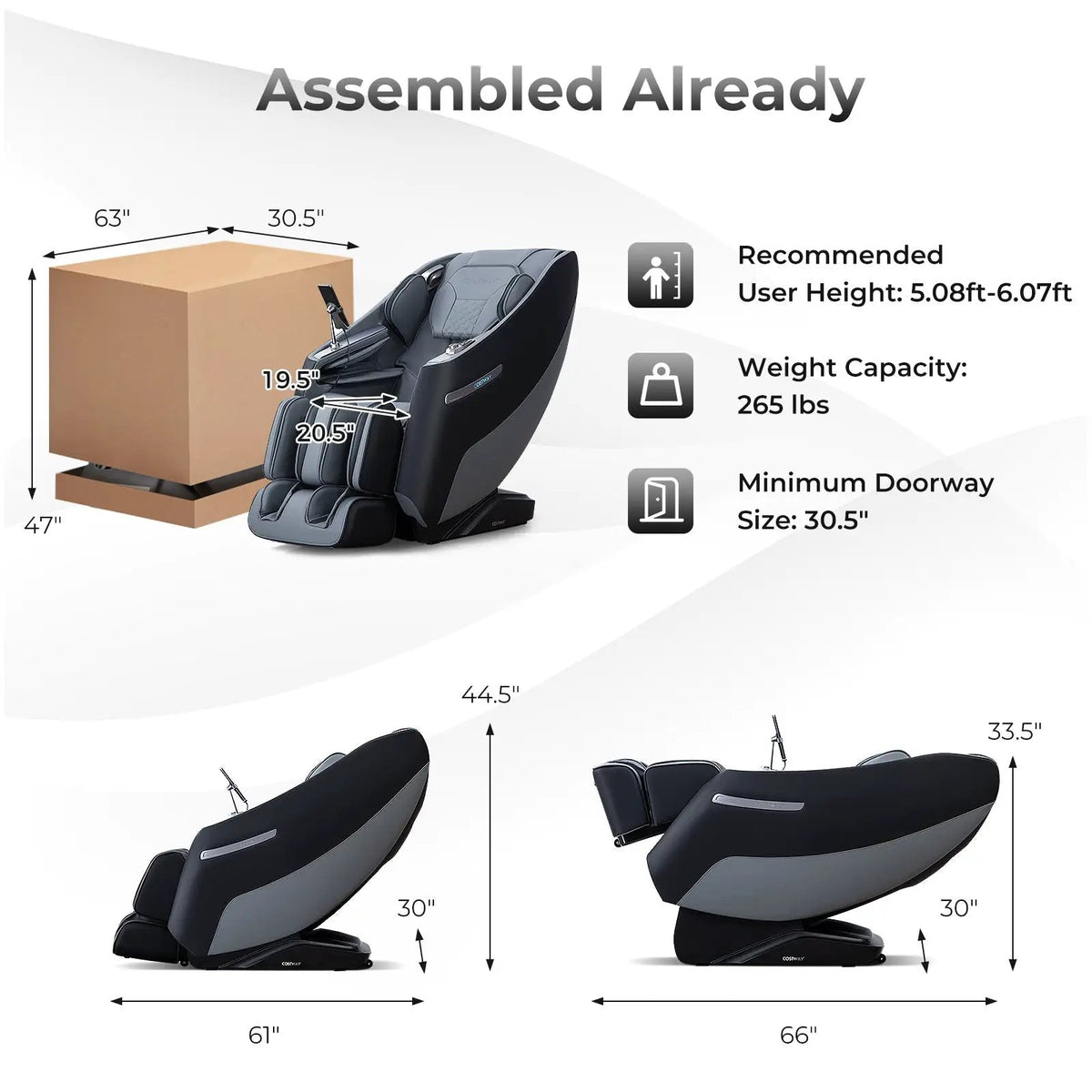 Full Body Massage Chair | SL Track | Waist Heating | Airbag Massage