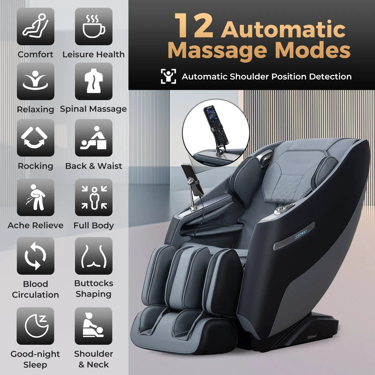 Full Body Massage Chair | SL Track | Waist Heating | Airbag Massage