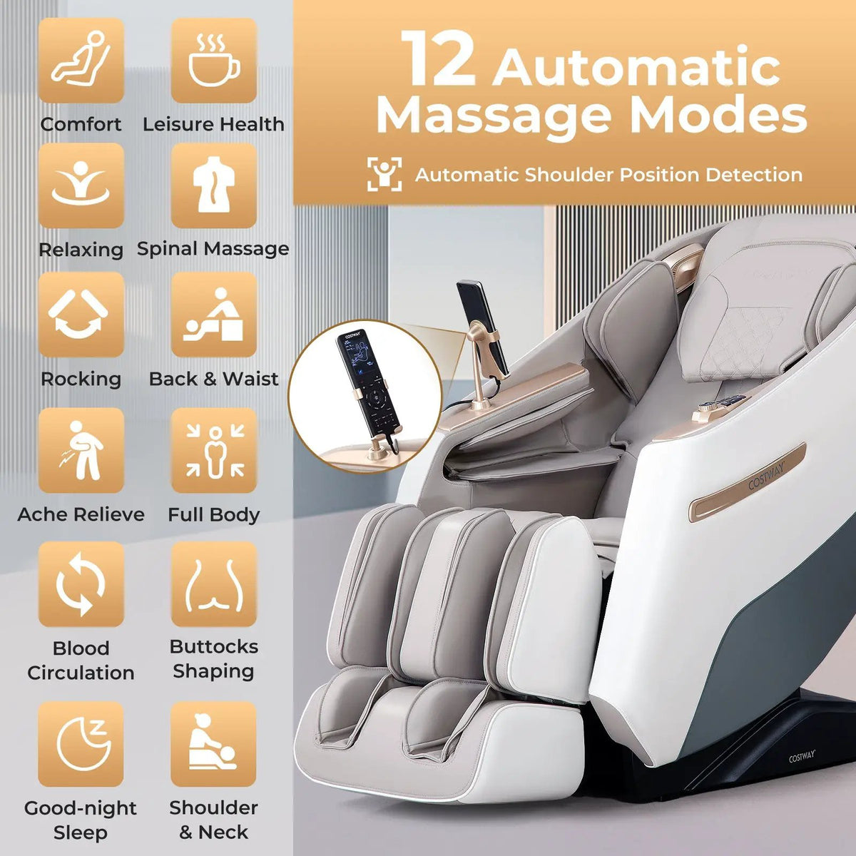 Full Body Massage Chair | SL Track | Waist Heating | Airbag Massage