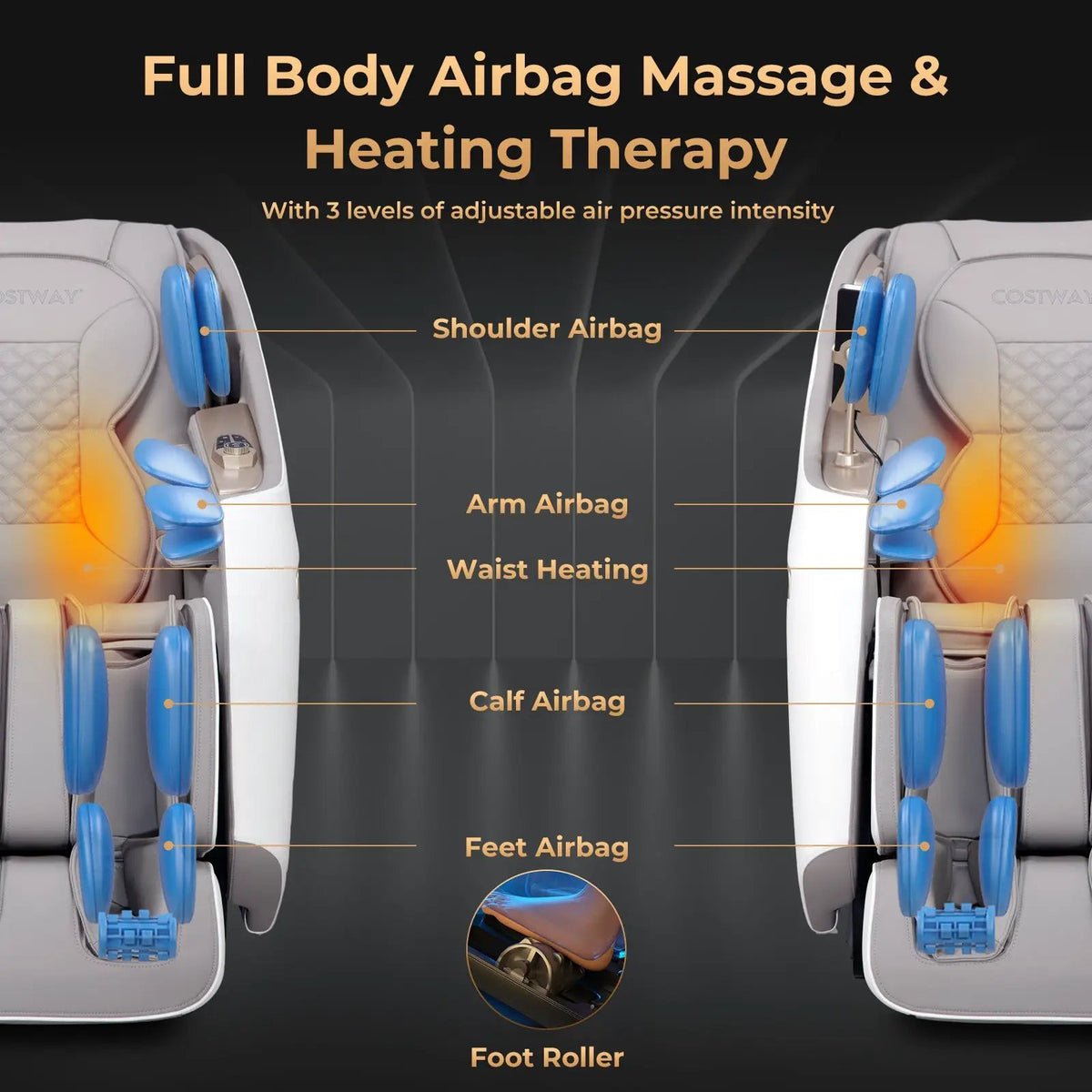 Full Body Massage Chair | SL Track | Waist Heating | Airbag Massage
