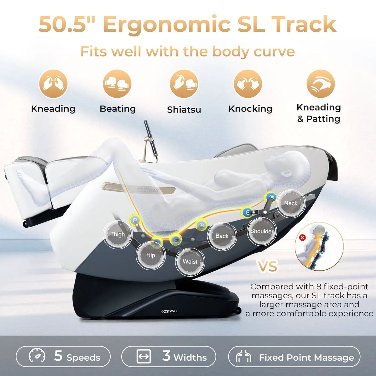 Full Body Massage Chair | SL Track | Waist Heating | Airbag Massage