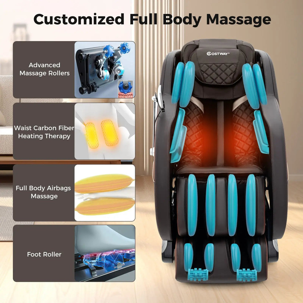 Full Body Massage Chair | SL Track | Airbag Therapy | Heated