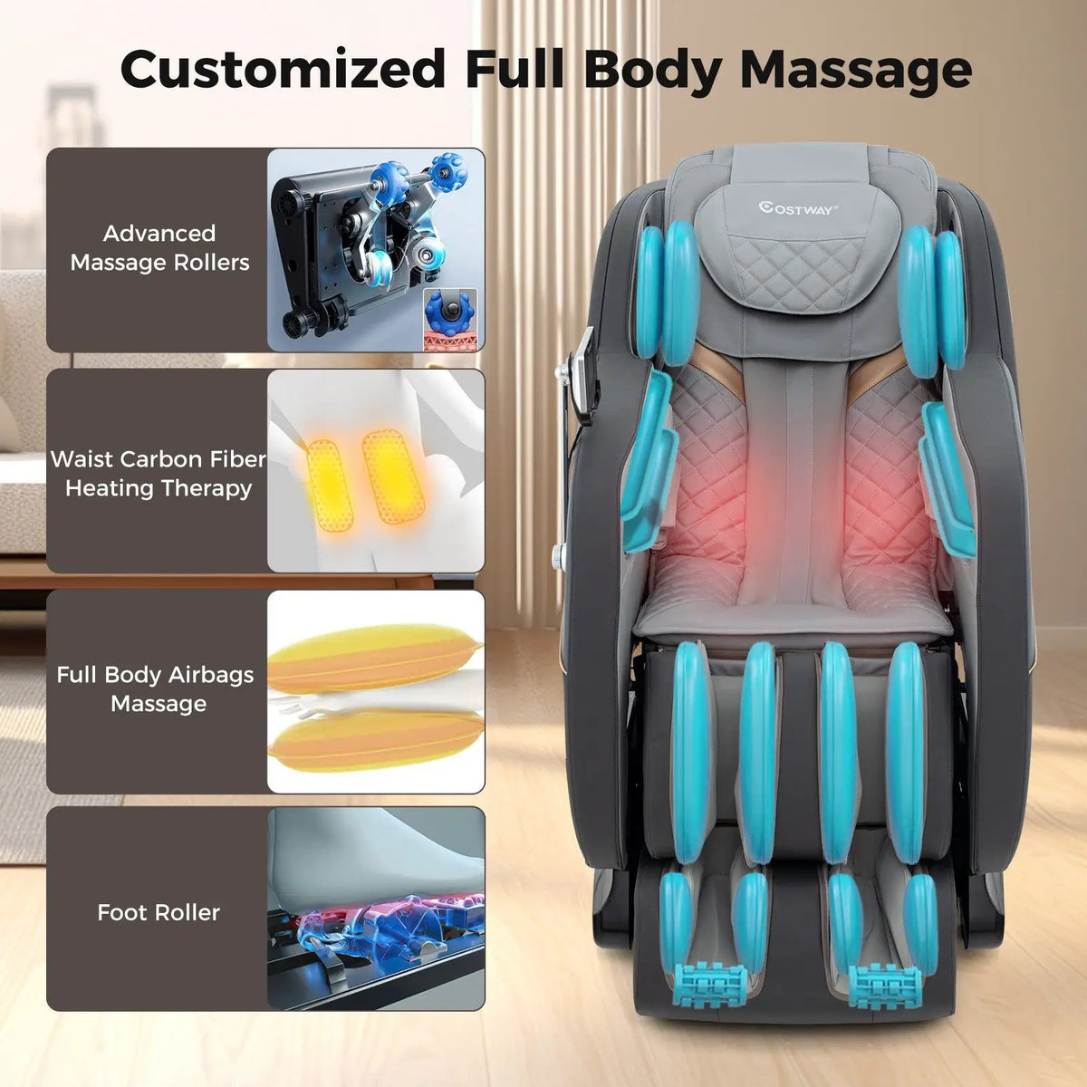 Full Body Massage Chair | SL Track | Airbag Therapy | Heated