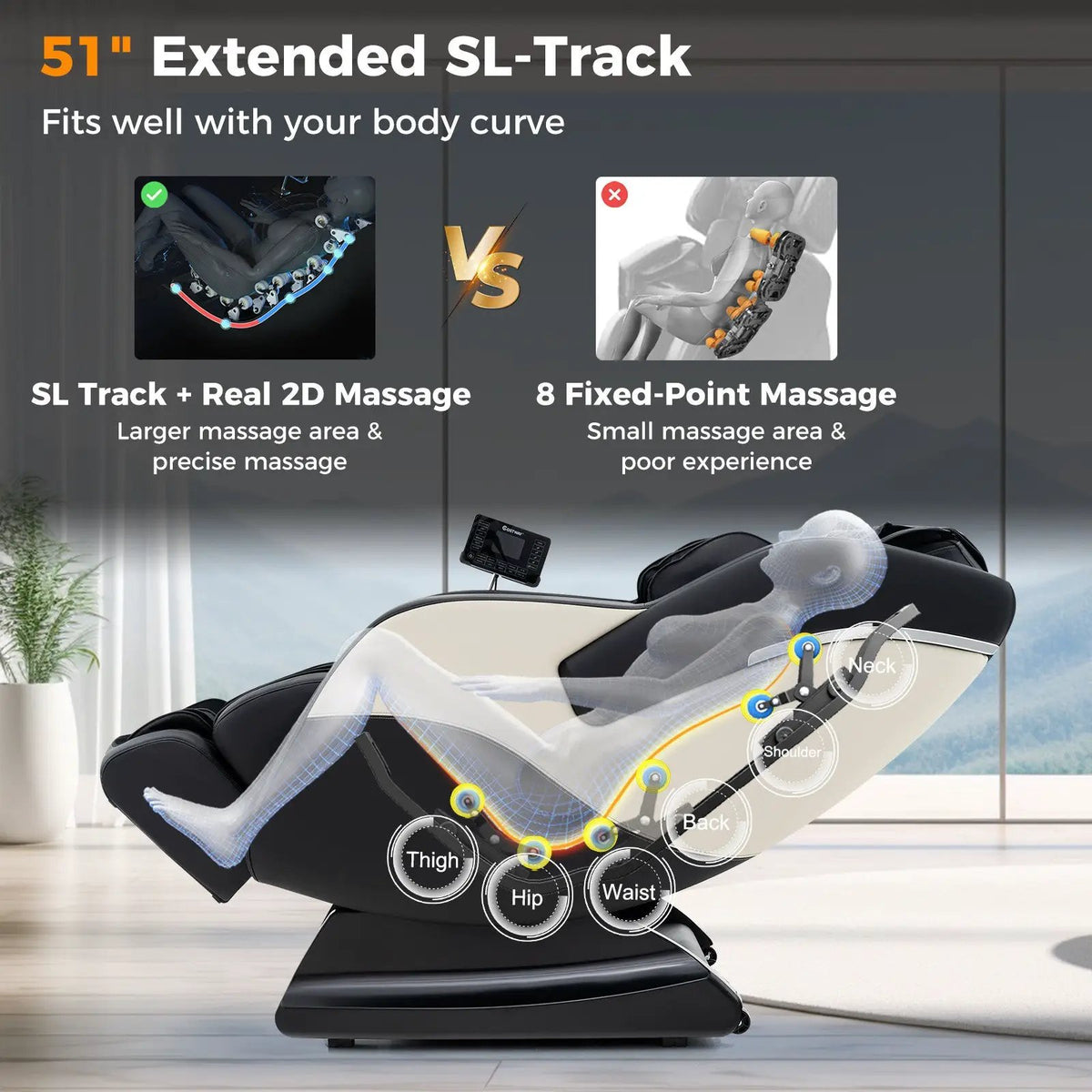 Full Body Massage Chair | SL Track | Airbag Therapy | Heated
