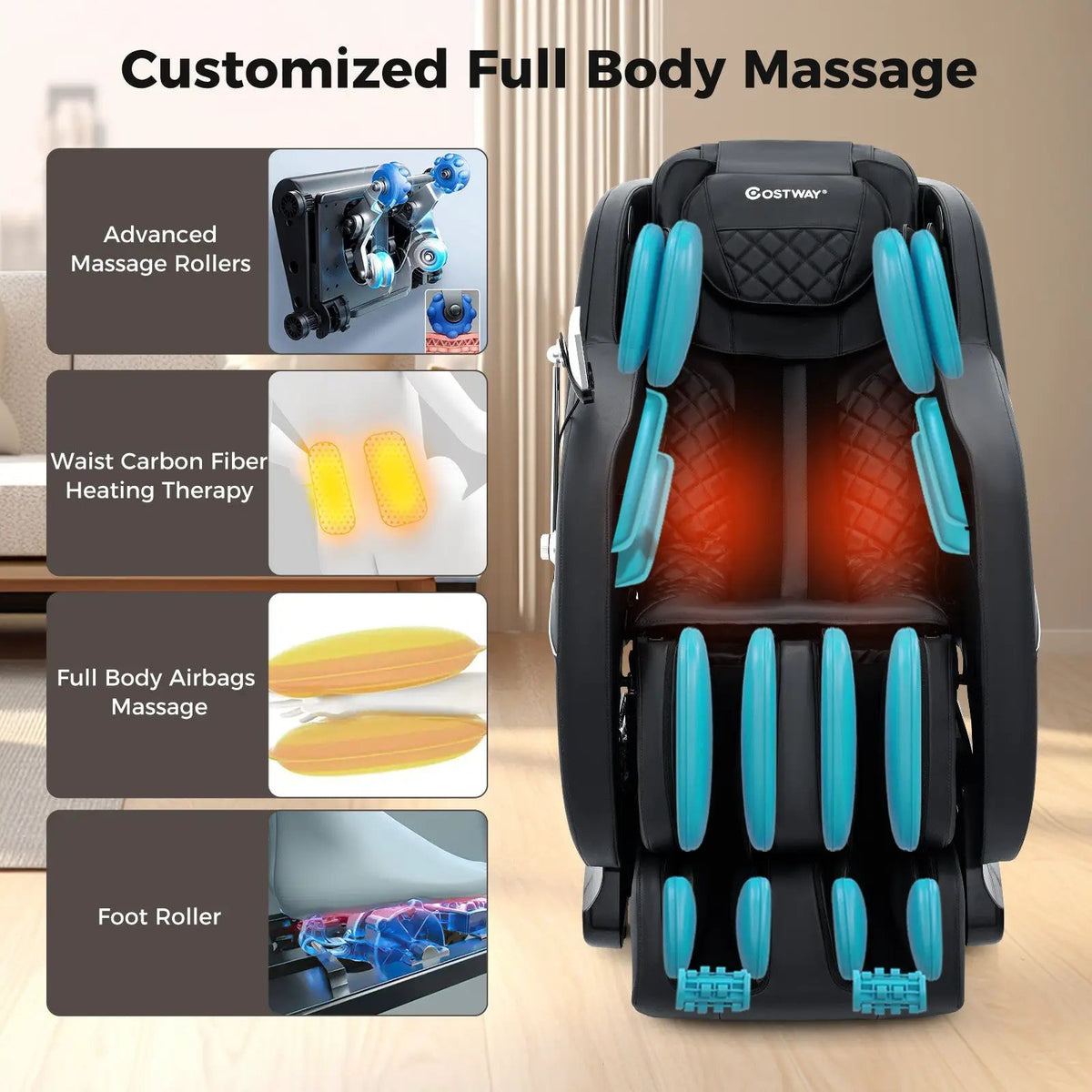 Full Body Massage Chair | SL Track | Airbag Therapy | Heated