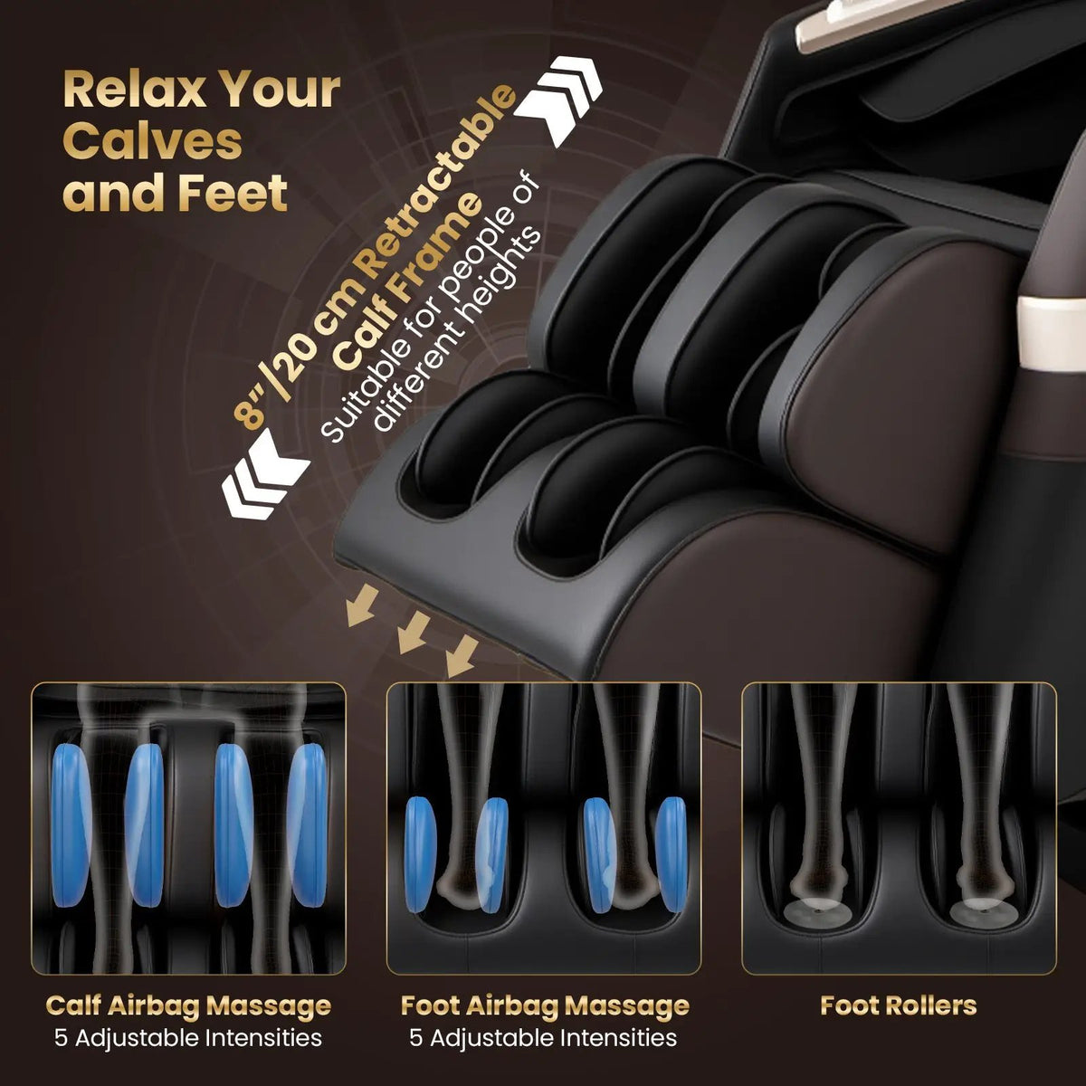 Massage Chair | Dual SL Tracks | Full Body Airbags | Waist Heater