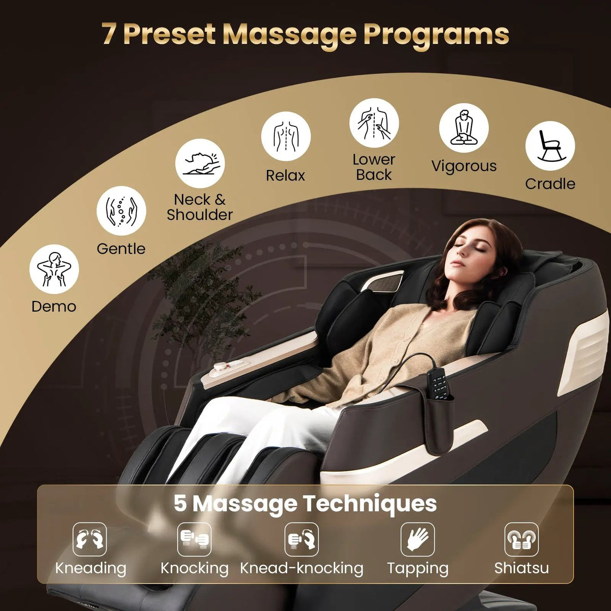 Massage Chair | Dual SL Tracks | Full Body Airbags | Waist Heater