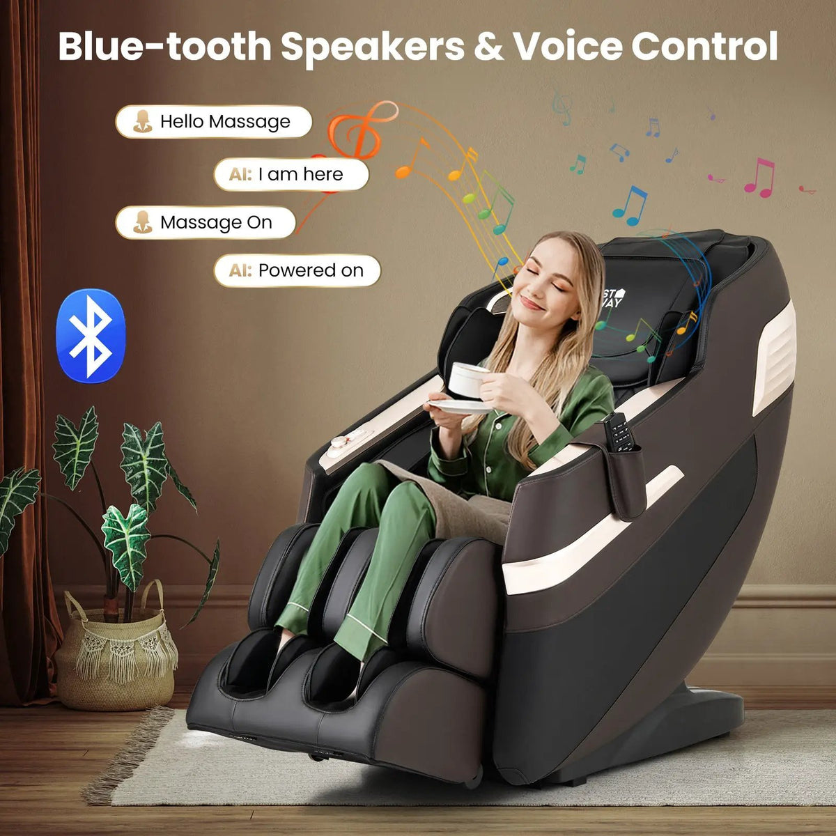 Massage Chair | Dual SL Tracks | Full Body Airbags | Waist Heater