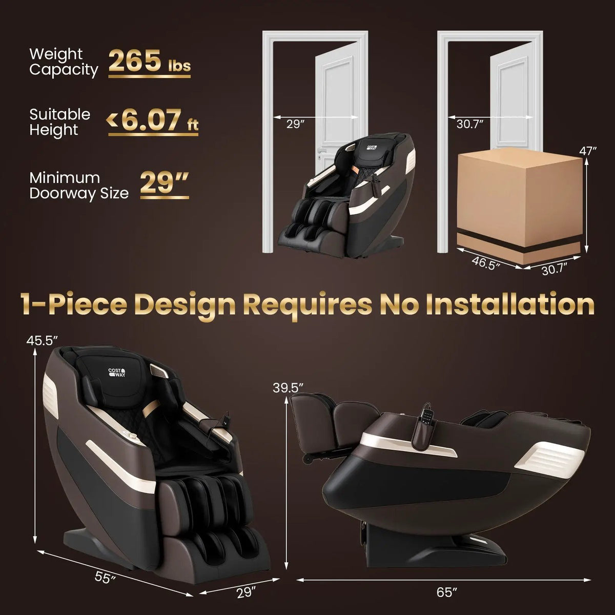 Massage Chair | Dual SL Tracks | Full Body Airbags | Waist Heater