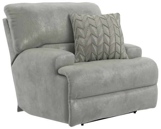 Renaldo Power Recliner With Zero Gravity Recline Reclining Chair | 50 x 43 x 44 in | Polyester & Fabric | Stone