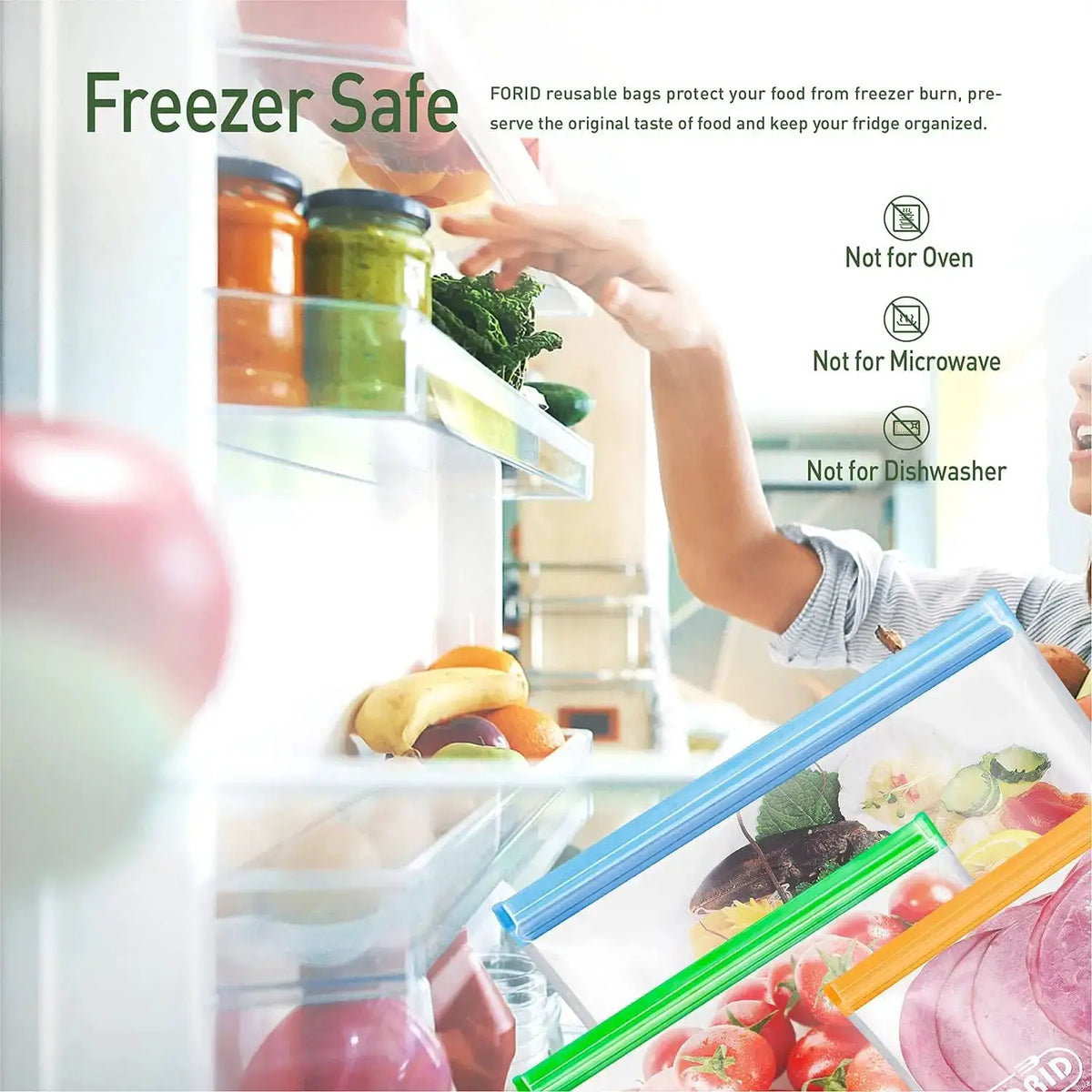 Reusable Food Storage Bags | Leakproof | PriceLows™
