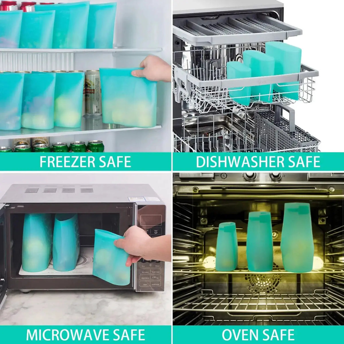 Reusable Silicone Bags | Freezer Safe | PriceLows™