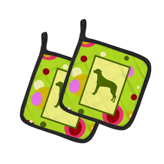 Pot Holder Set of 2 | Heat Resistant Quilted Hot Pads | 7.5 x 7.5 Inch | Rhodesian Ridgeback