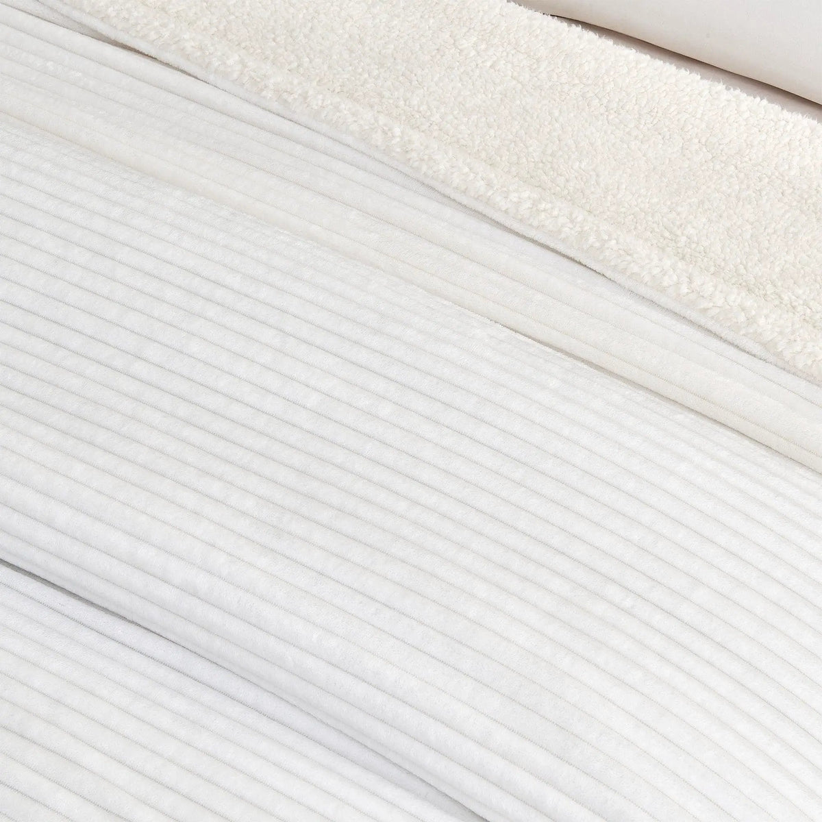 Ribbed Sherpa Throw Blanket - Corduroy Collection from PriceLows™