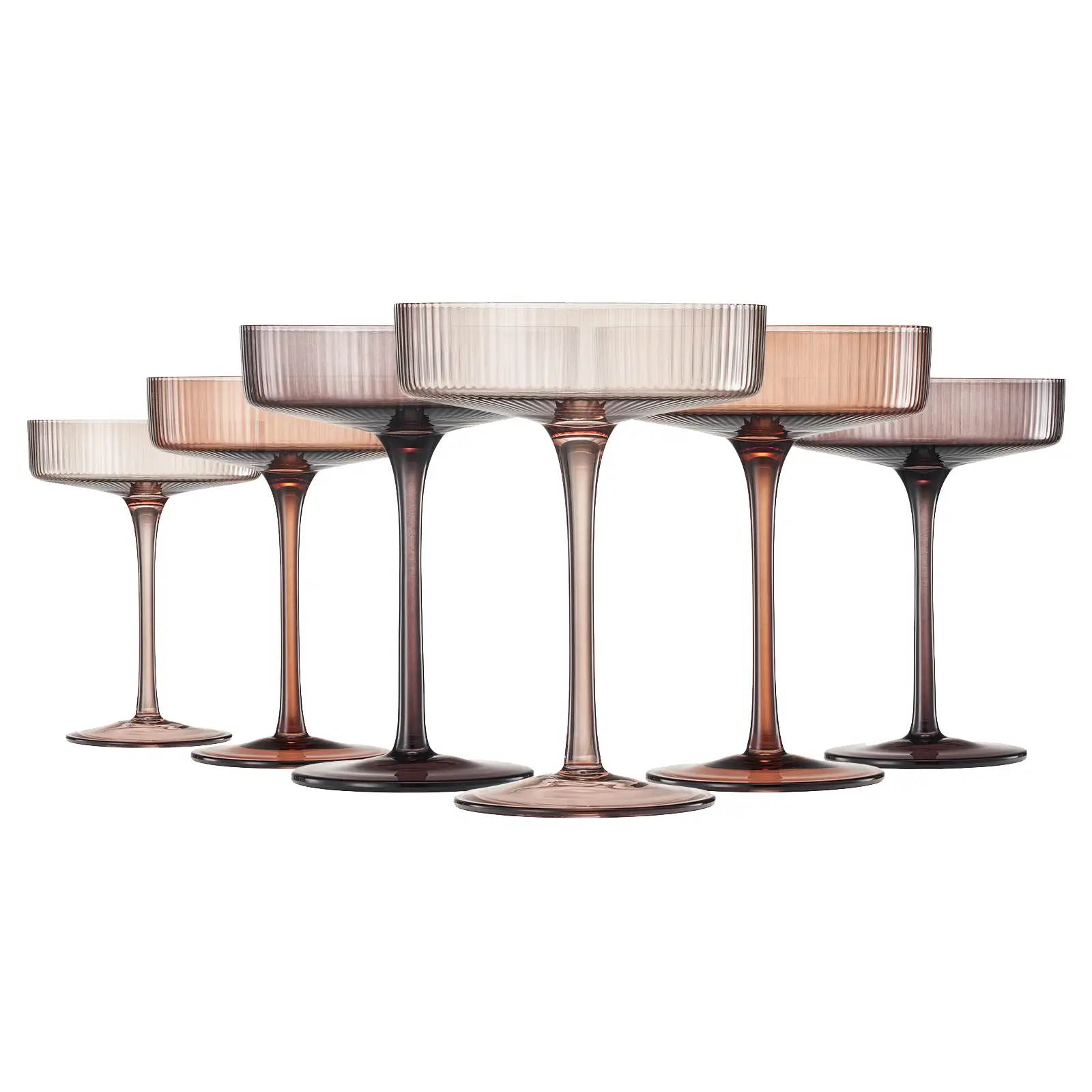 Venus Champagne Coupe Cocktail Glassware, Set of 6 from PriceLows™