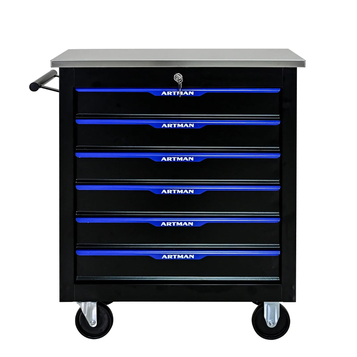 6-drawer rolling tool box cart,tool storage cabinet with 4 wheels,lockable tool trolley system,for garages,workshops,repair from PriceLows™