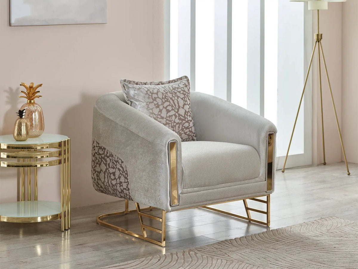 Living Room Set | Fabric Upholstery | Wood Frame | Sofa Loveseat Chair