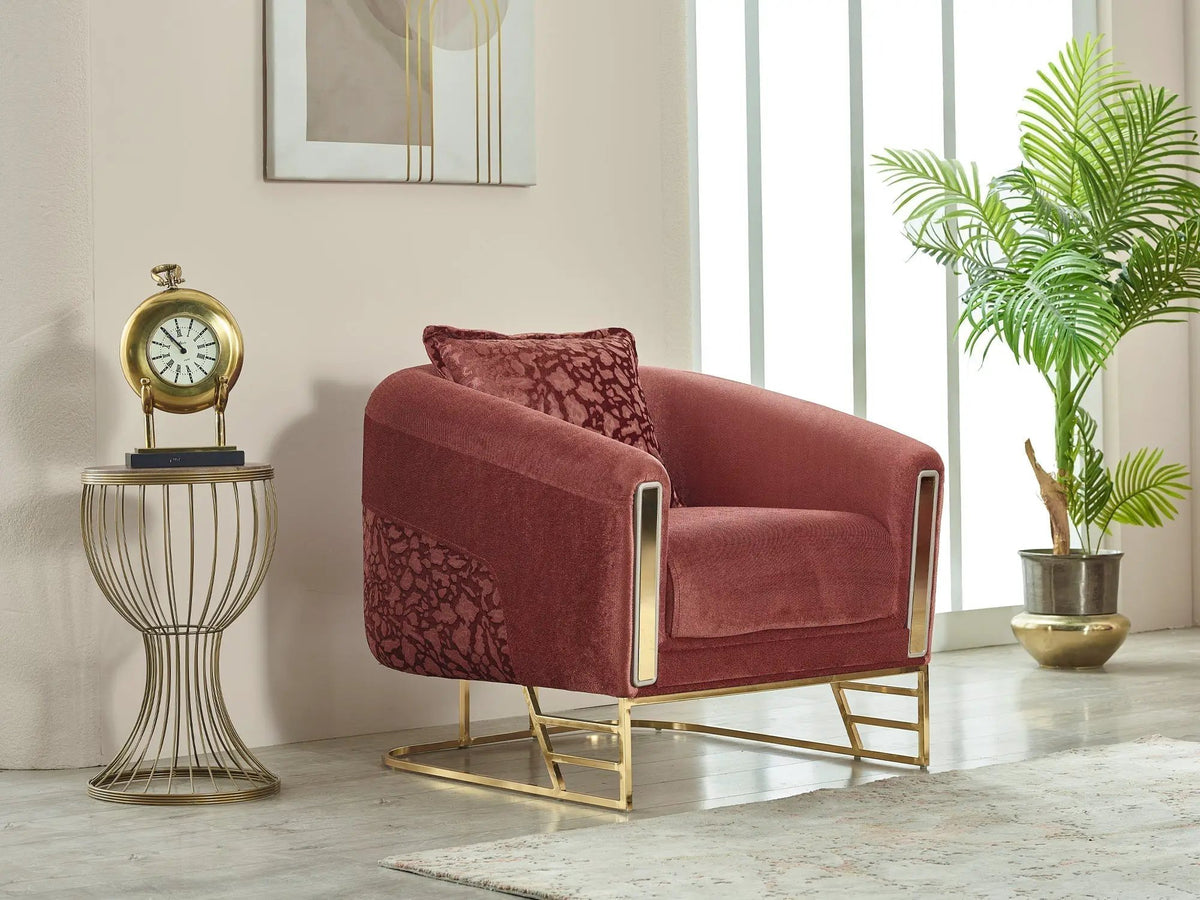 Living Room Set | Fabric Upholstery | Wood Frame | Sofa Loveseat Chair