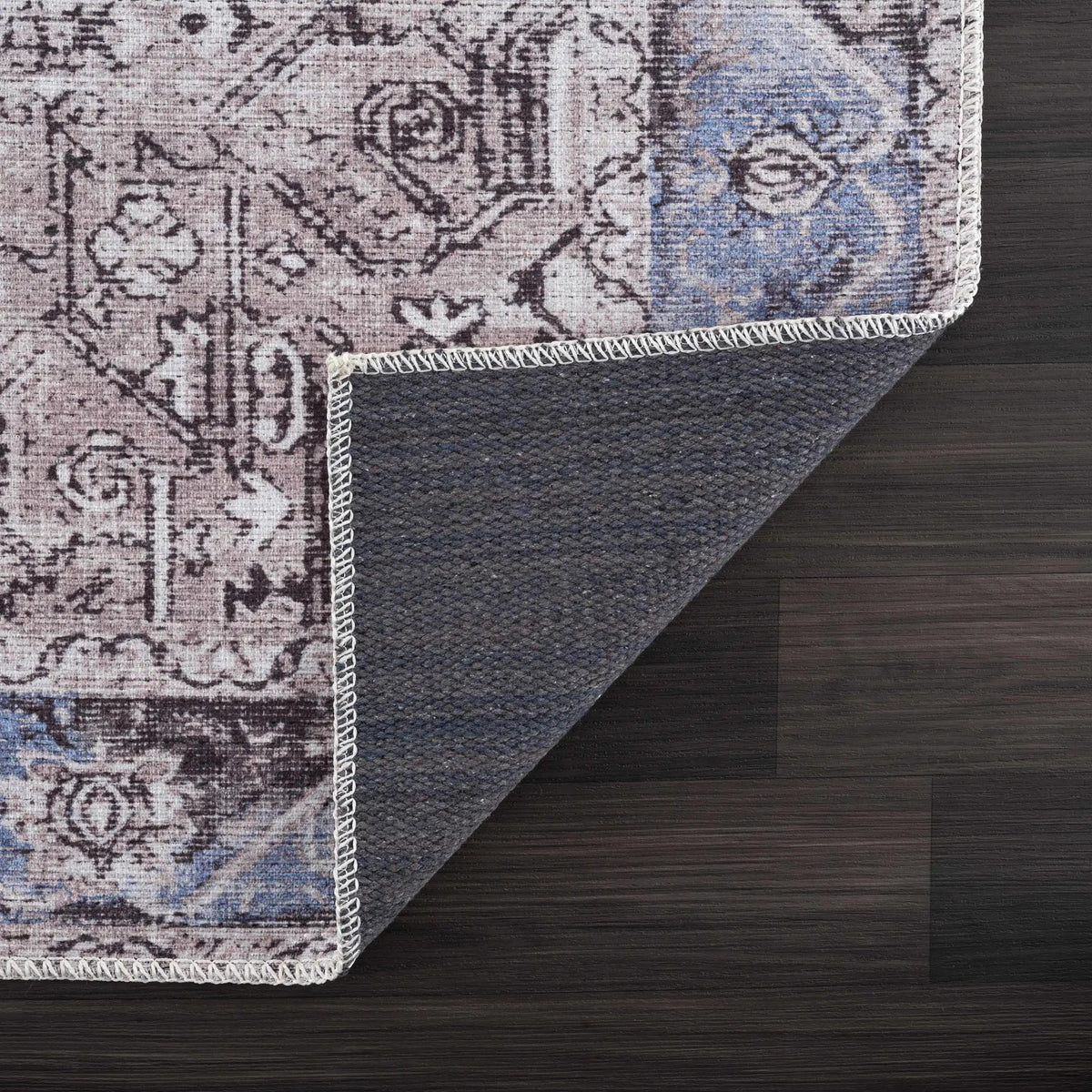 Rosman Blue&Beige Washable Area Rug from PriceLows™