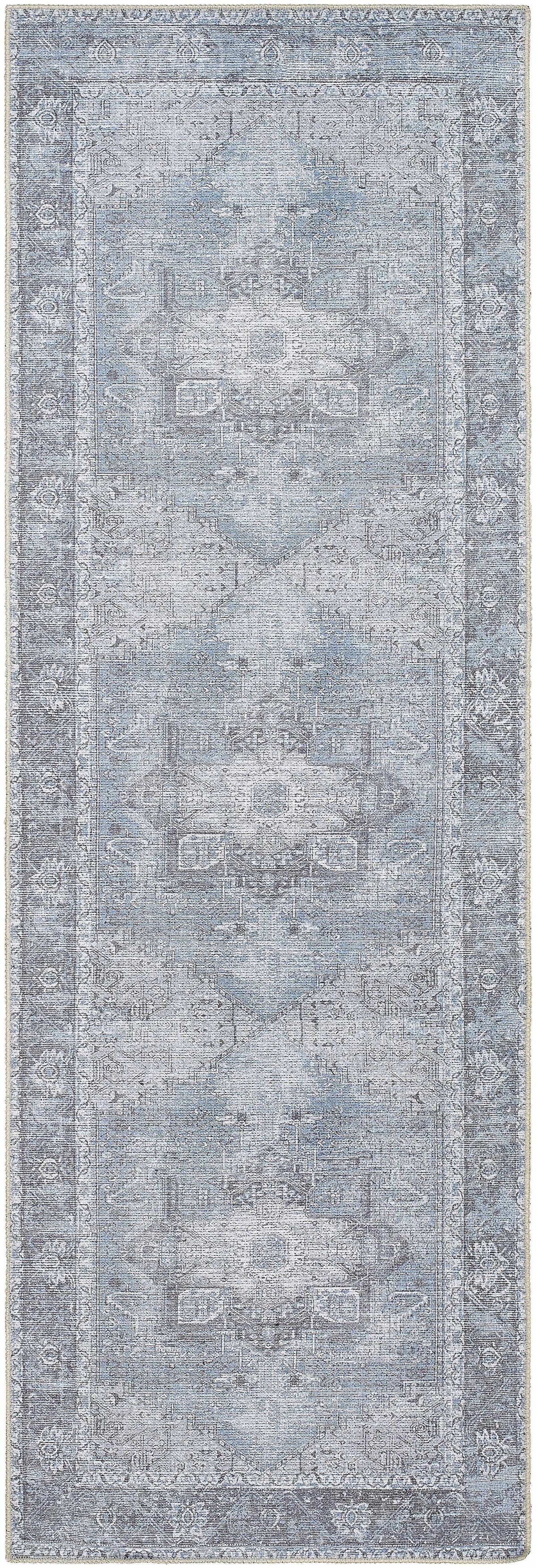 Rosman Blue Washable Area Rug from PriceLows™