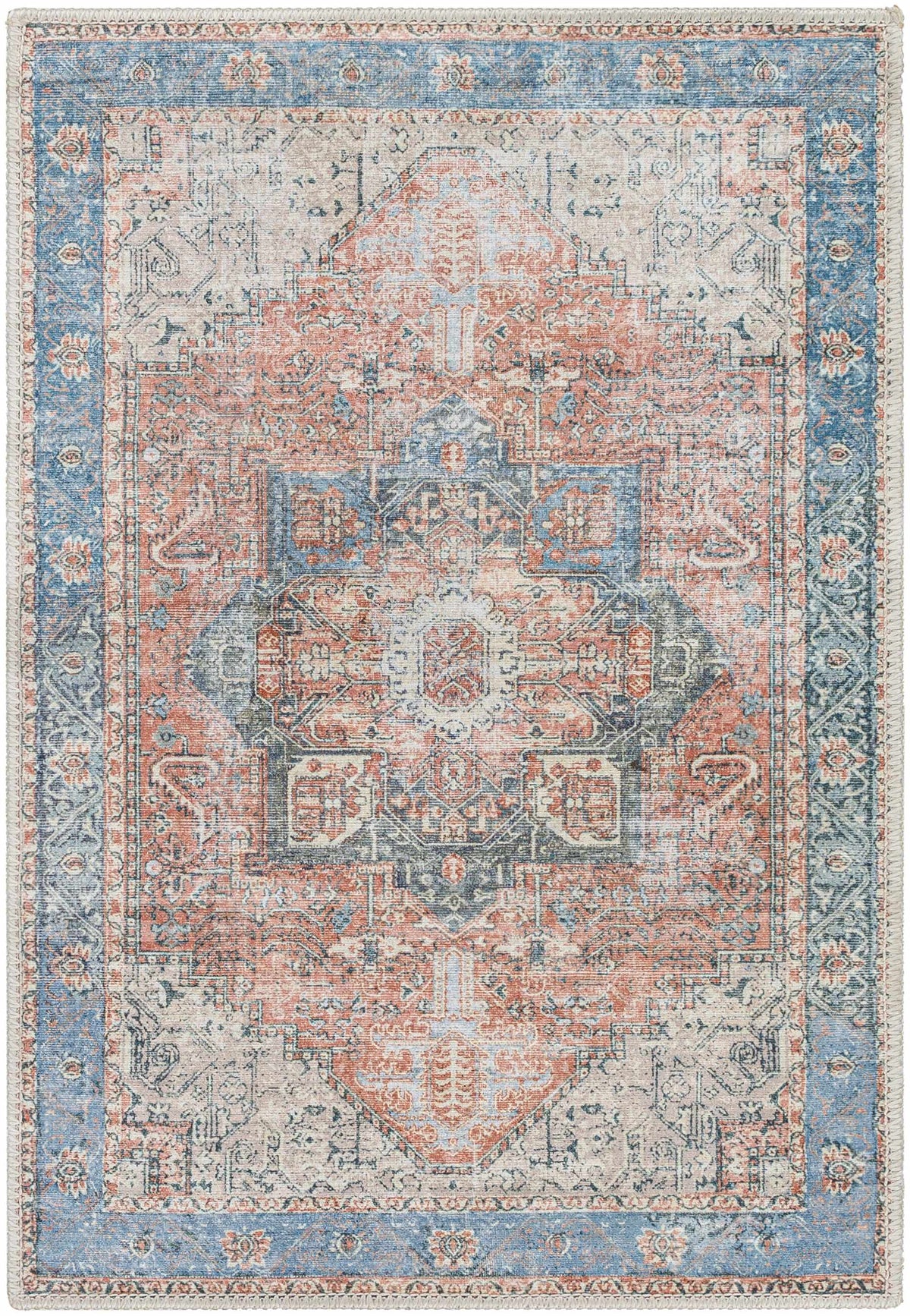 Rosman Distressed Washable Rug from PriceLows™