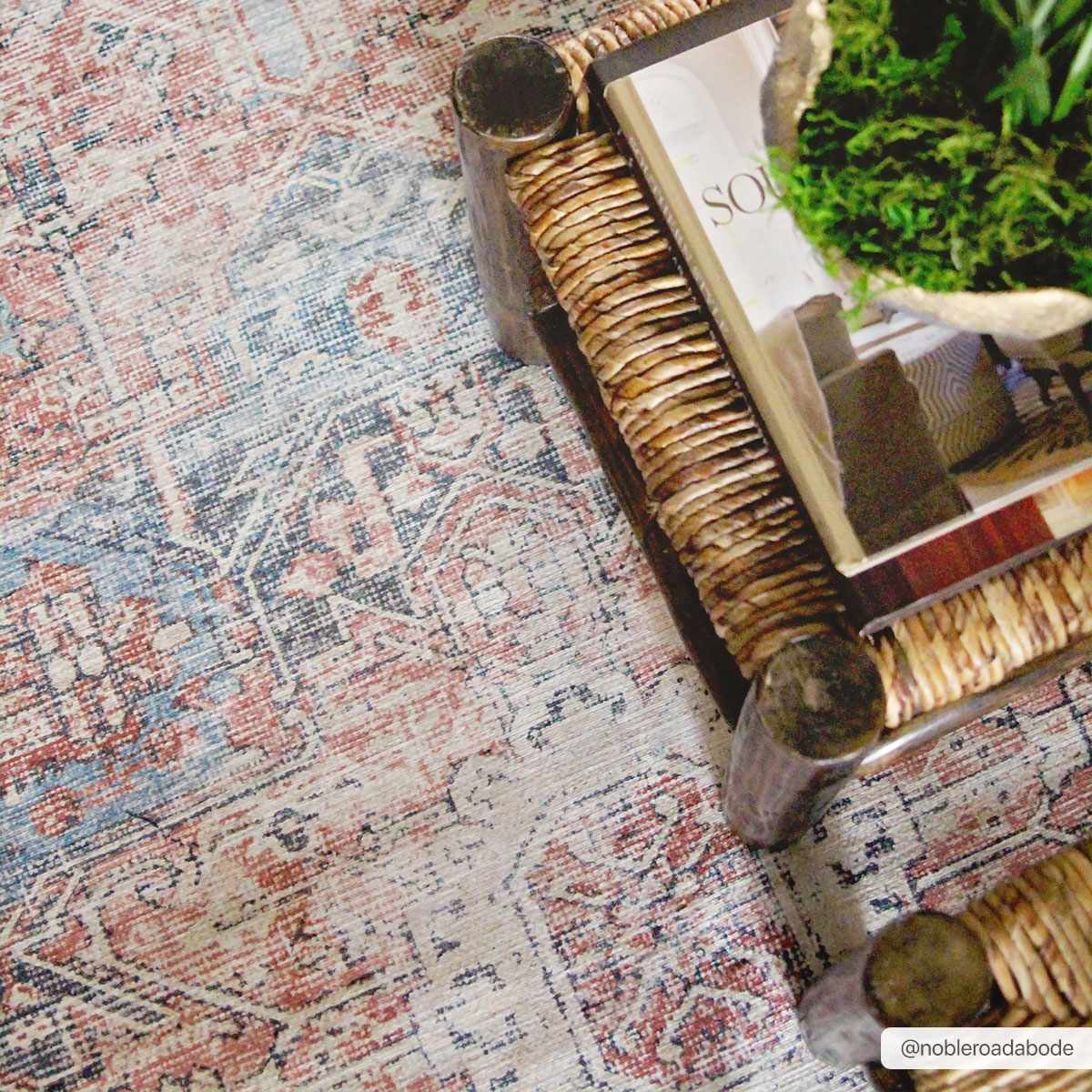 Rosman Distressed Washable Rug from PriceLows™