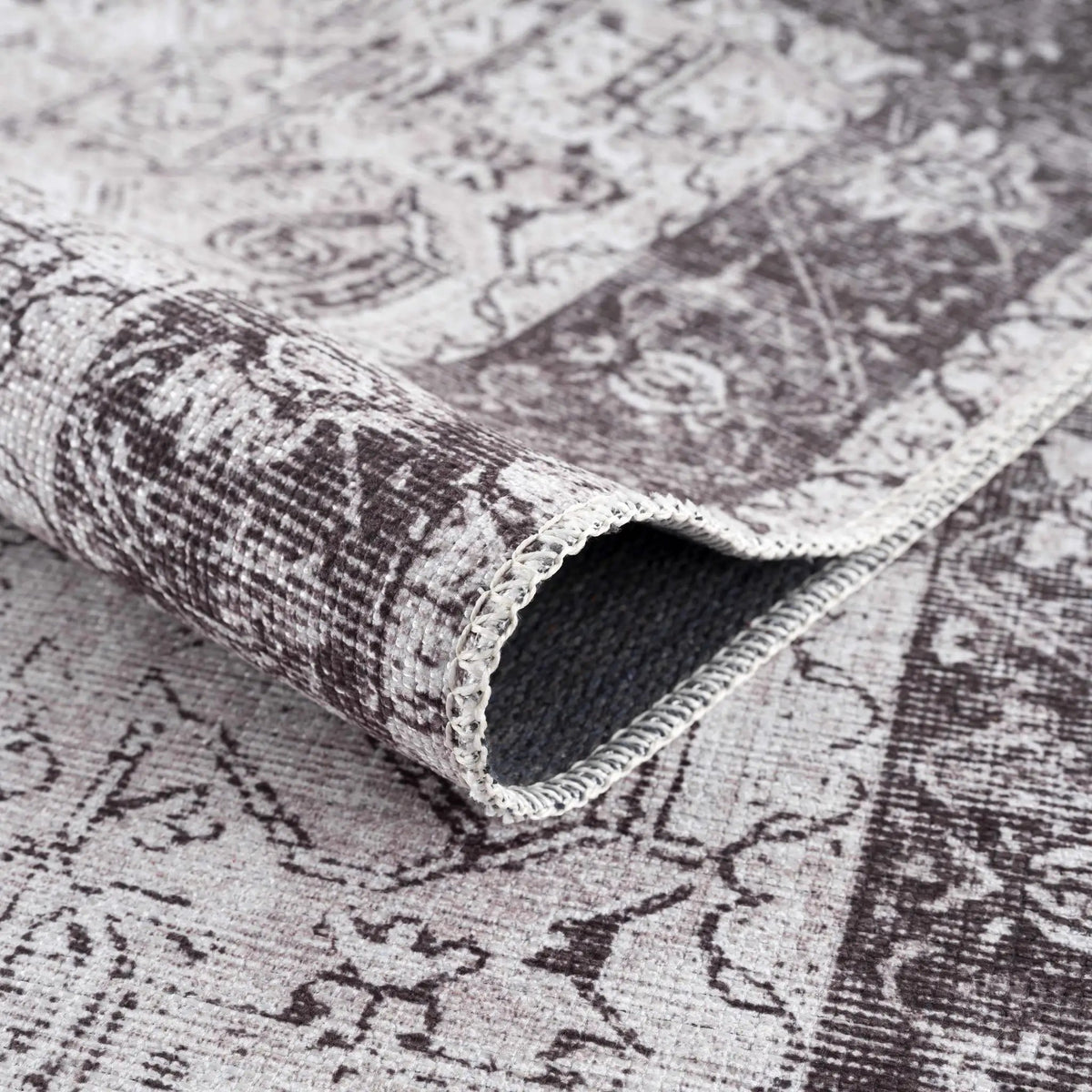 Rosman Gray Washable Area Rug from PriceLows™