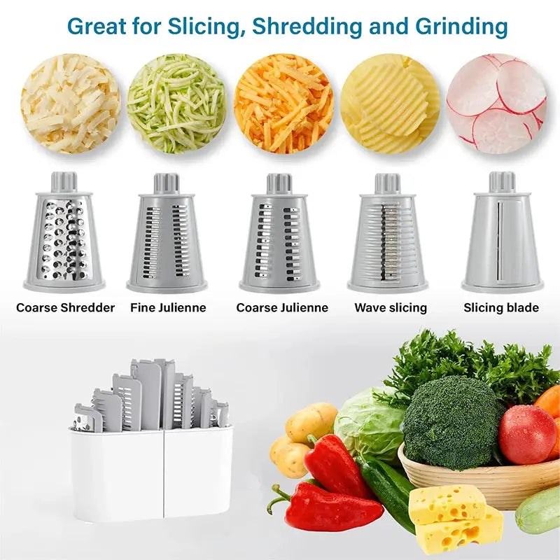 Rotary Cheese Grater | 5 In 1 Stainless | PriceLows™
