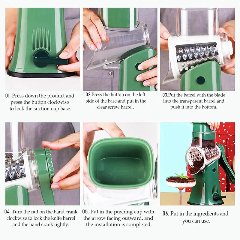 Rotary Cheese Grater | 5 In 1 Stainless | PriceLows™