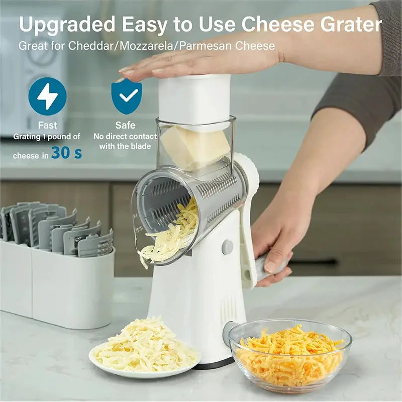 Rotary Cheese Grater | 5 In 1 Stainless | PriceLows™