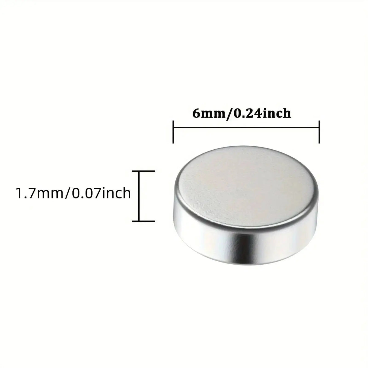 Round Carbon Steel Magnets | 6X2mm Flat | PriceLows™