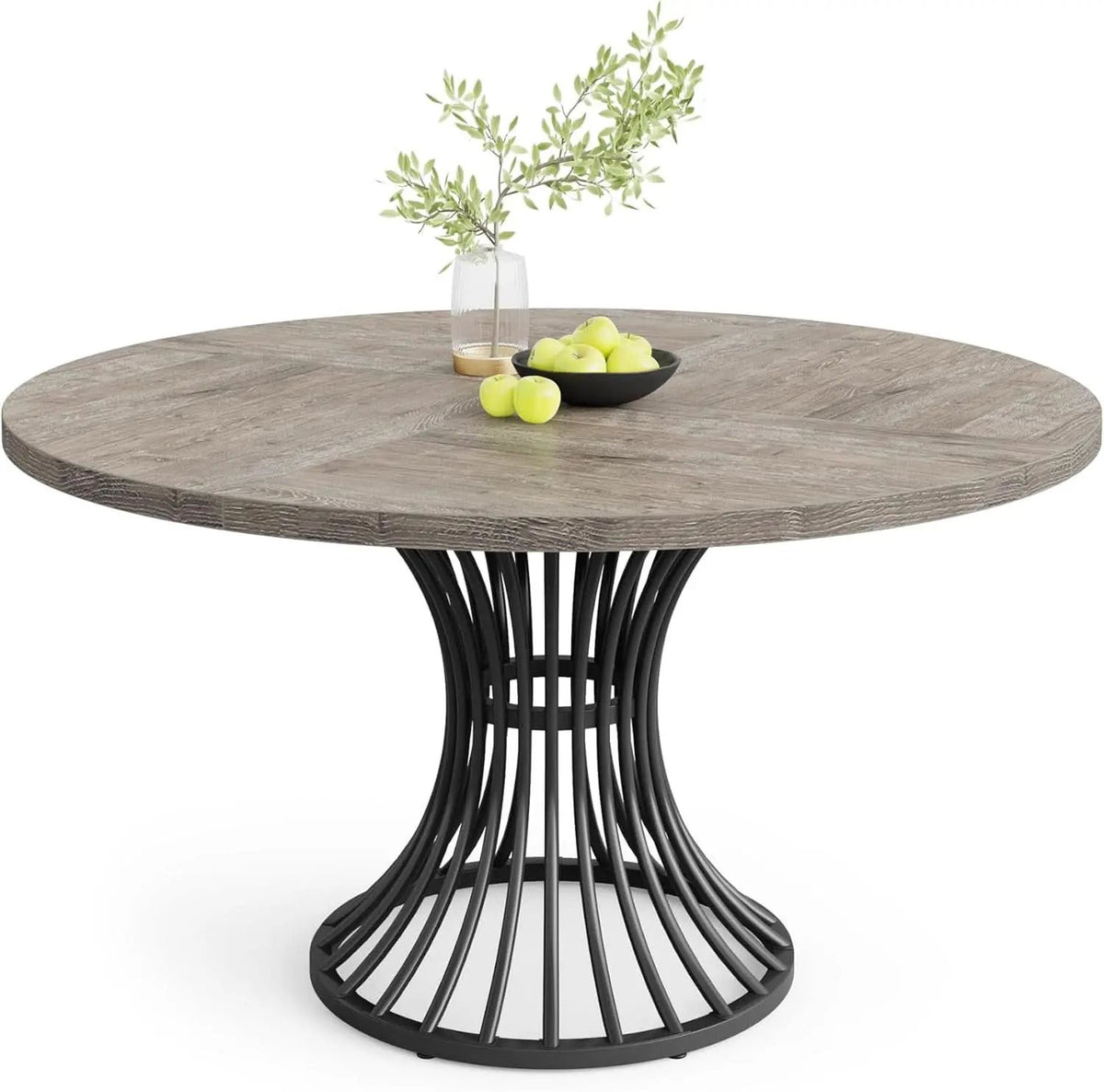 Round Dining Table 47 Inch Grey For Kitchen And Living Room from PriceLows™