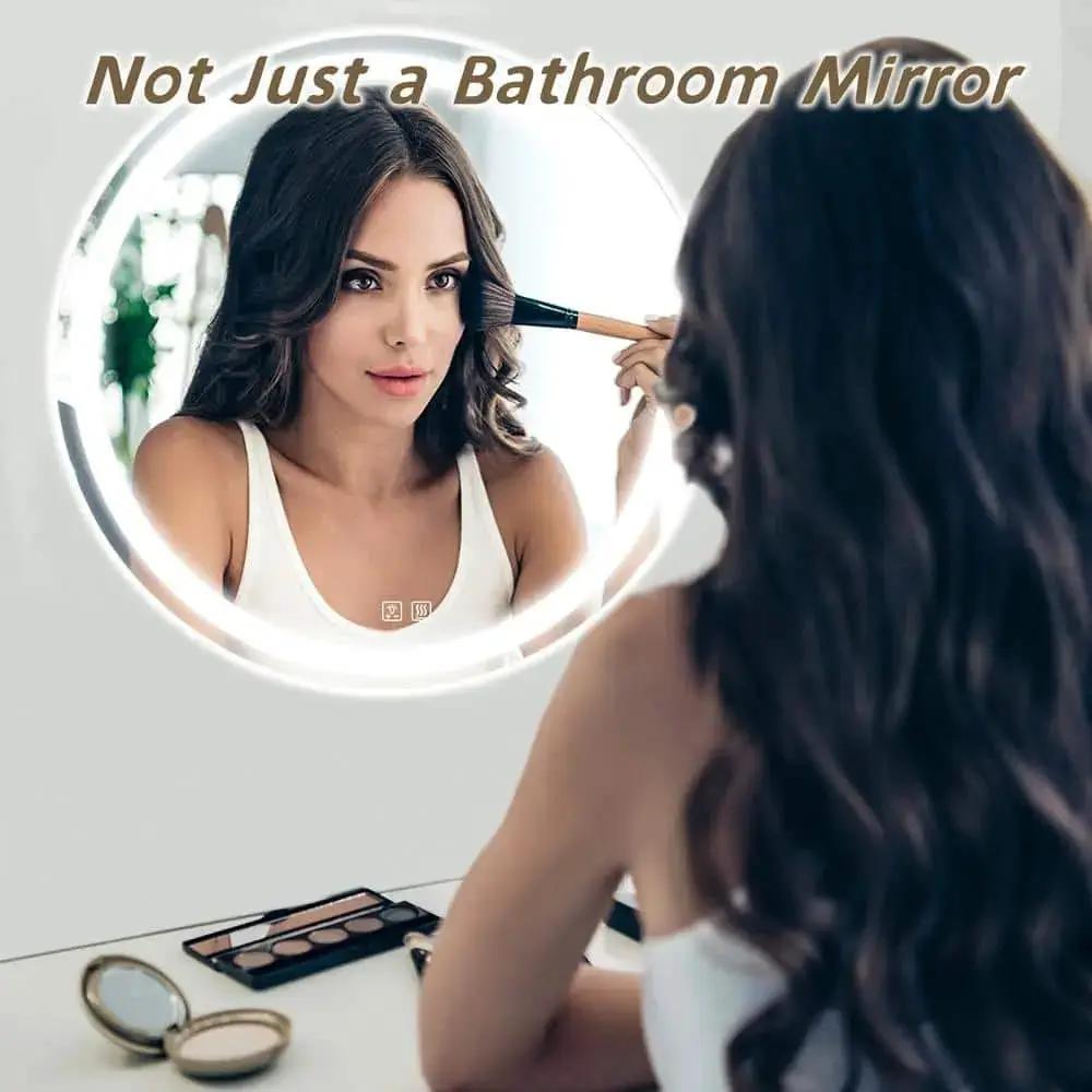 Round Led Mirror Bathroom Vanity Mirror With Dimmable Lights from PriceLows™