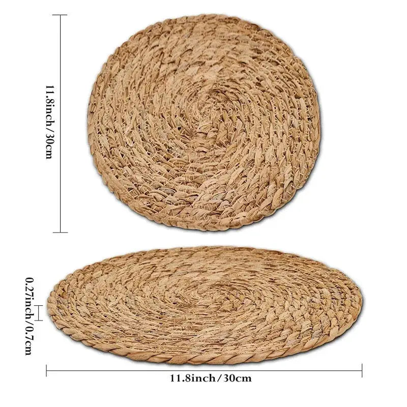 Round Table Mats | Natural Linen Fabric | PriceLows™