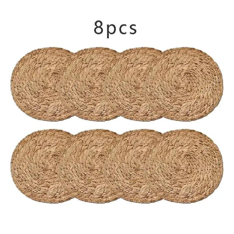 Round Table Mats | Natural Linen Fabric | PriceLows™
