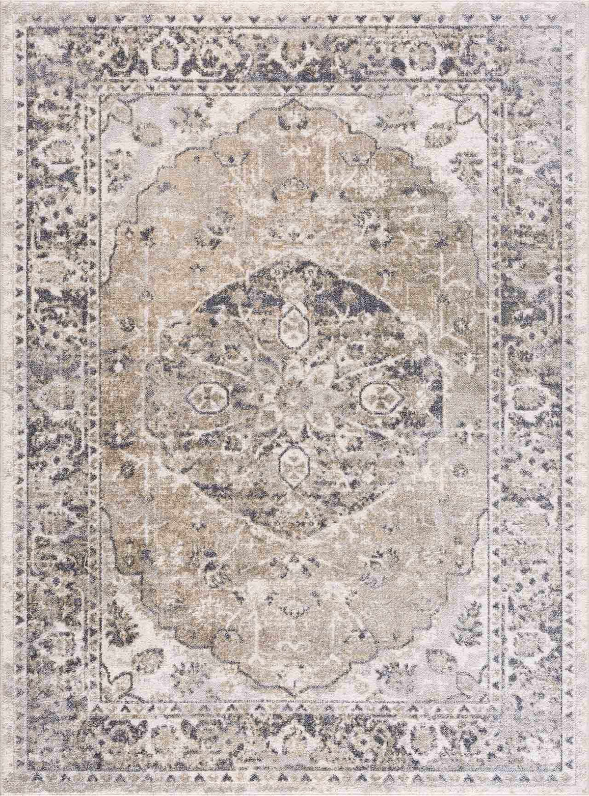 Rudo Beige Washable Area Rug from PriceLows™