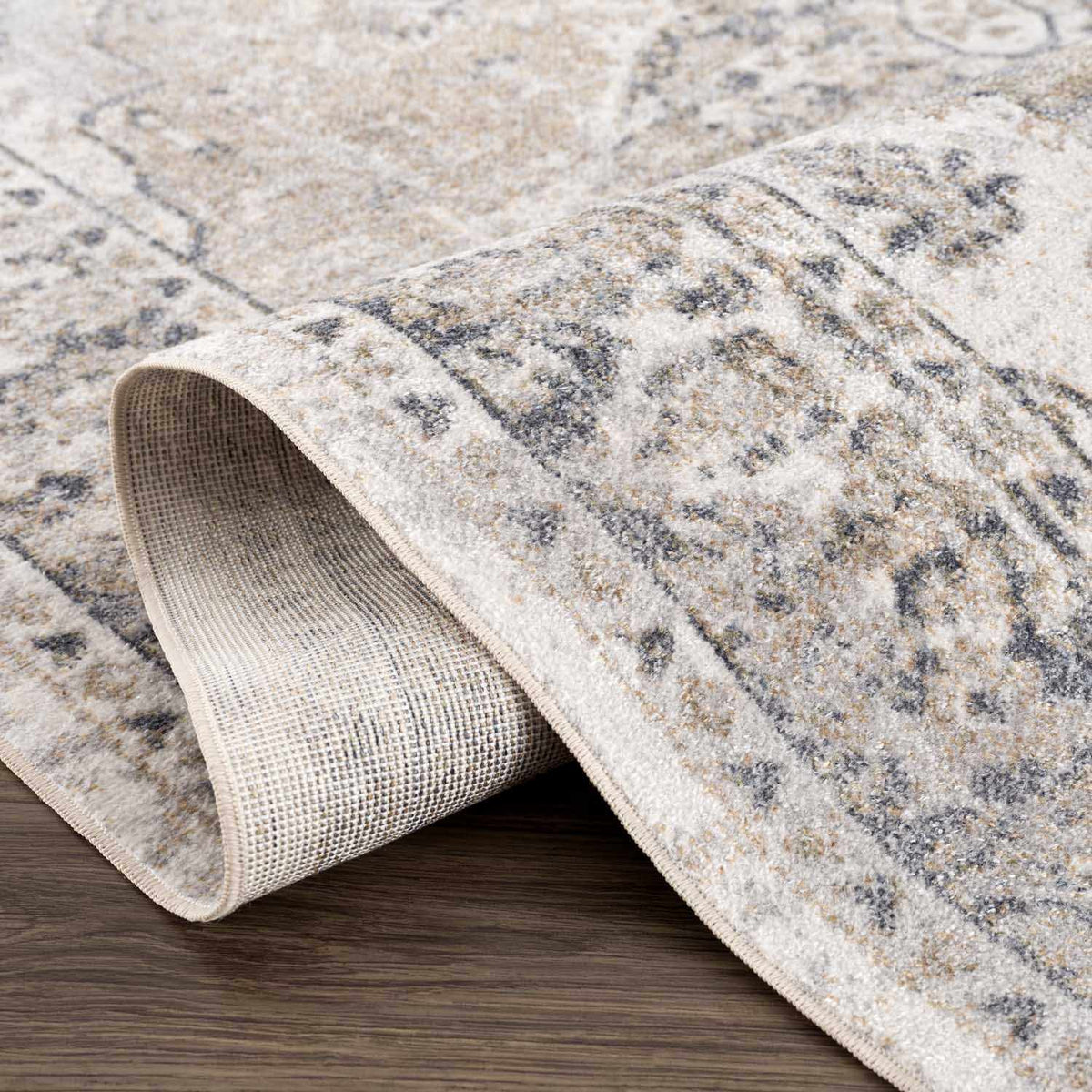 Rudo Beige Washable Area Rug from PriceLows™