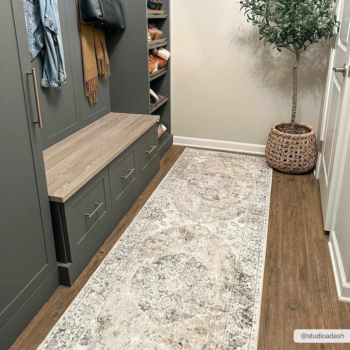 Rudo Beige Washable Area Rug from PriceLows™