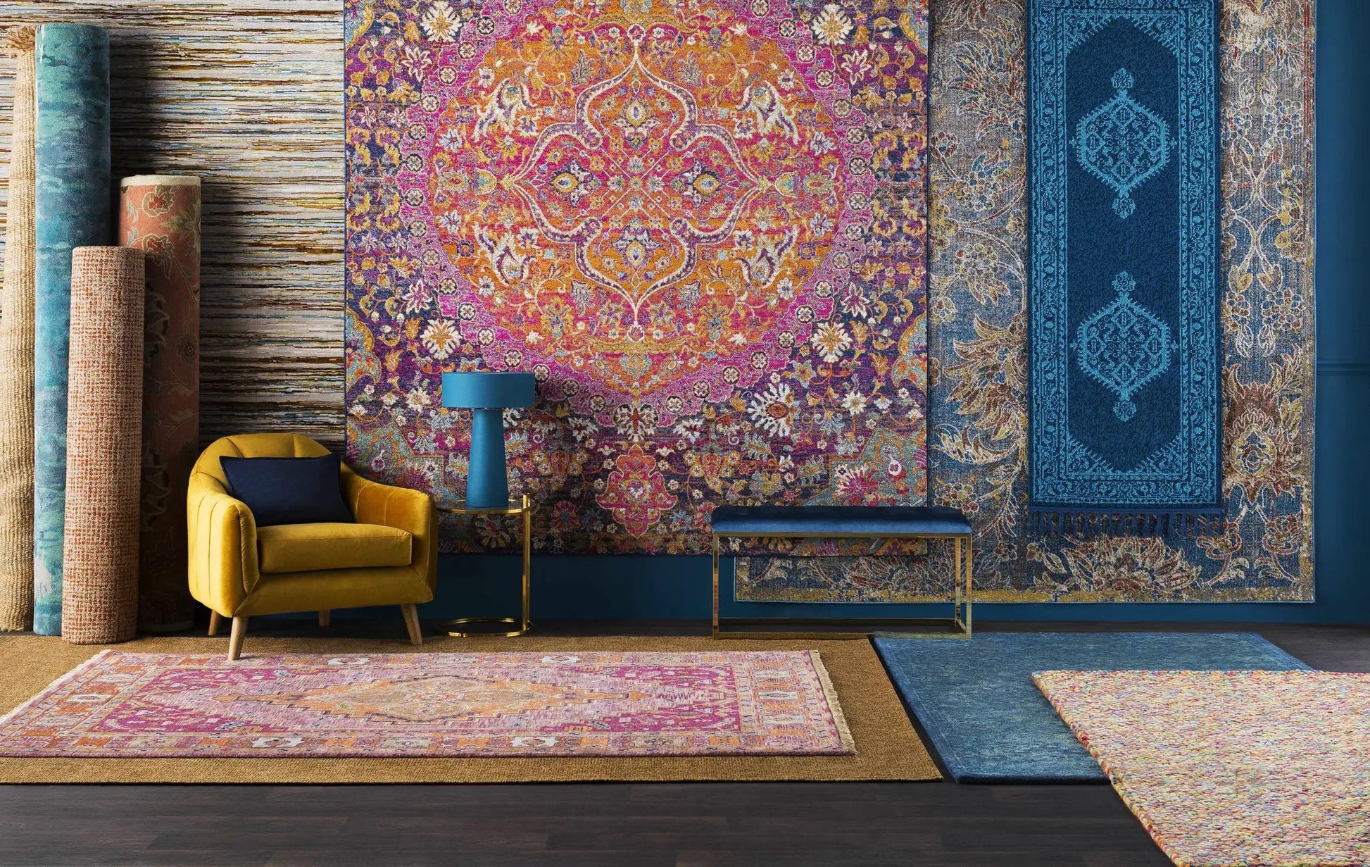 Burnt Orange Ojus Area Rug from PriceLows™