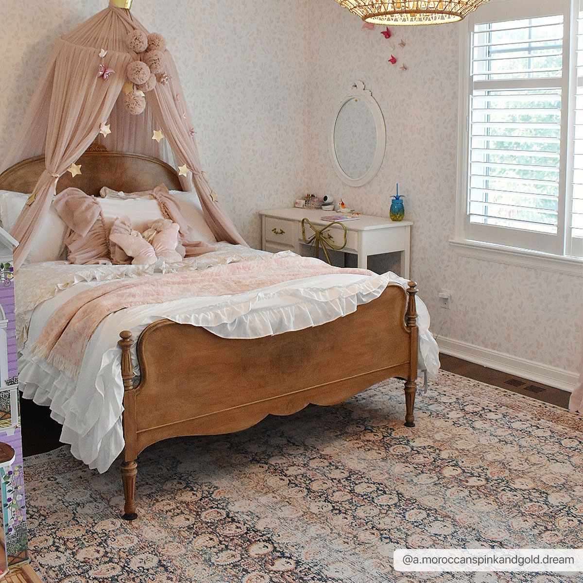 Rust Maligaya Distressed Washable Area Rug from PriceLows™