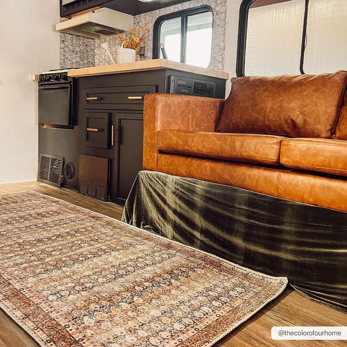Rust Maligaya Distressed Washable Area Rug from PriceLows™