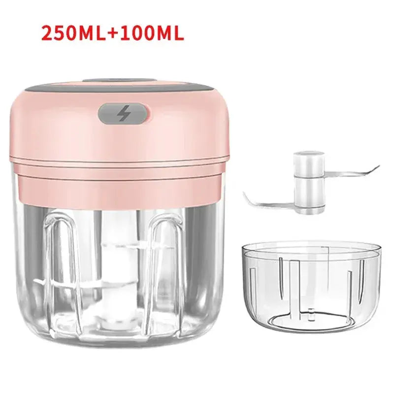 100/250mL Mini Crusher Chopper USB Charging Garlic Mincer Electric Garlic Chopper Powerful Ginger Garlic Onion Meat Masher from PriceLows™