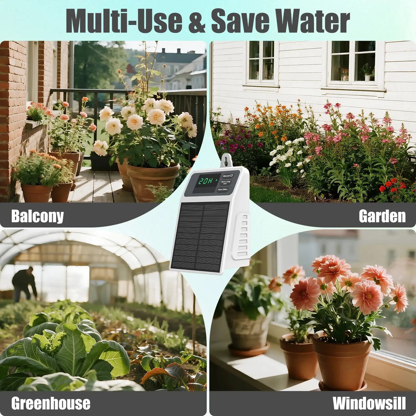 Upgraded Solar Drip Irrigation System Automatic Watering Plants Supplies for Home and Garden Balcony Greenhouse Hanging Plants from PriceLows™
